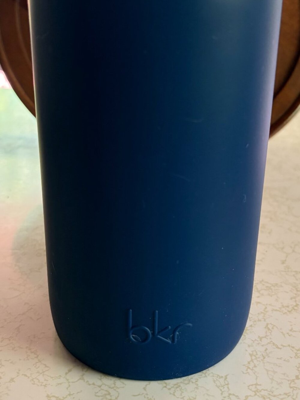 Bkr Navy Blue Big 1L Silicone Sleeve